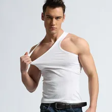 Сексуальное мужское нижнее белье, однотонное хлопковое нижнее белье, повседневный Топ, жилет, Мужская Узкая рубашка, нижняя рубашка, мужская летняя одежда