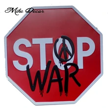 [Майк Декор] остановить войны мира живопись Ретро подарок ремесло нерегулярные знак Музыка Декор YB-823 смешанный заказ