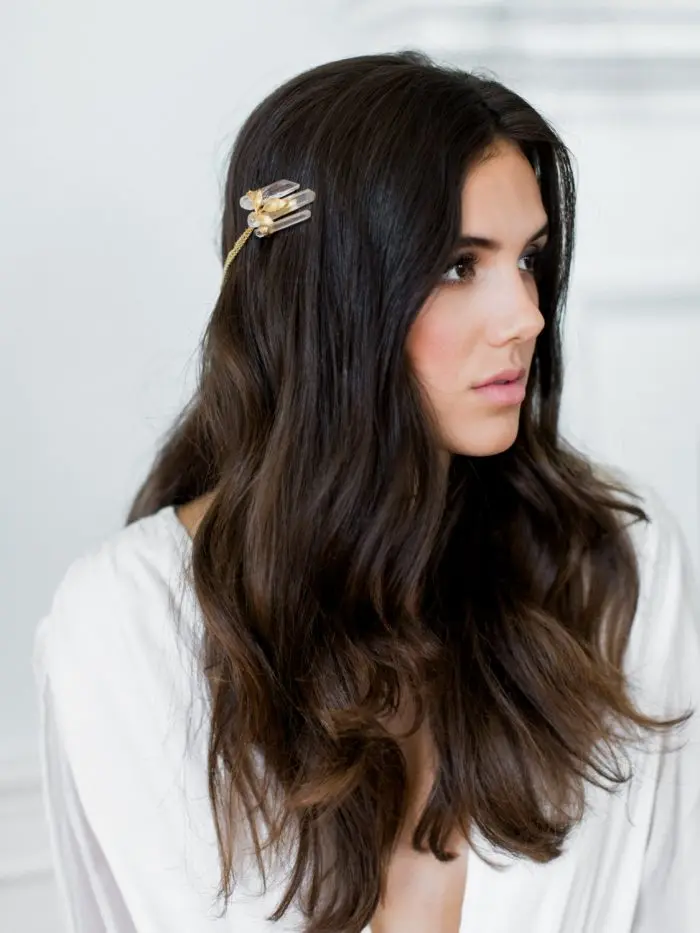 

Bohemian Rose Quartz Hair Piece 2019 Spring Summer New Trends Forecast