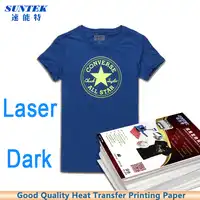50sheets A4 Size Laser White Dark Color Heat Transfer Printing Paper Thermal Transfer Paper for T-shirt Fabric