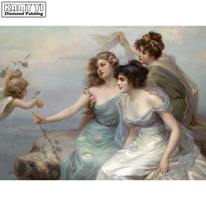 

Full Square drill 5D DIY Diamond painting Angels Embroidery Mosaic Cross Stitch Rhinestone decor HYY