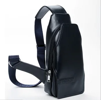 

2015 popular fashion chest pu leather bag man chest bag waist bag male one shoulder his utility delivery free of charge