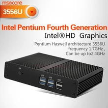 Intel pentium3556 безвентиляторный mini pc настольный компьютер кну windows 10 тонкий клиент неттоп barebone системы htpc hd graphics 300 м wi-fi
