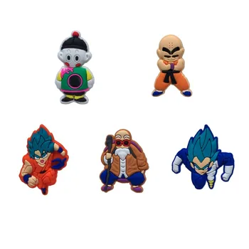 

1pc Dragon Ball Super Saiyan God Shoe Charms PVC Accessories Decoration Ornaments Small Gift for Birthday Parties Shoe Buckles