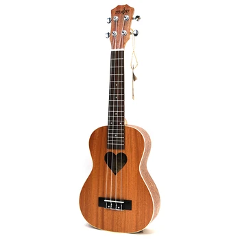 

23" Concert Heart shape ukulele 4 Strings Hawaii mini small guita travel ukelele acoustic guitar Uke Concert Free Shipping