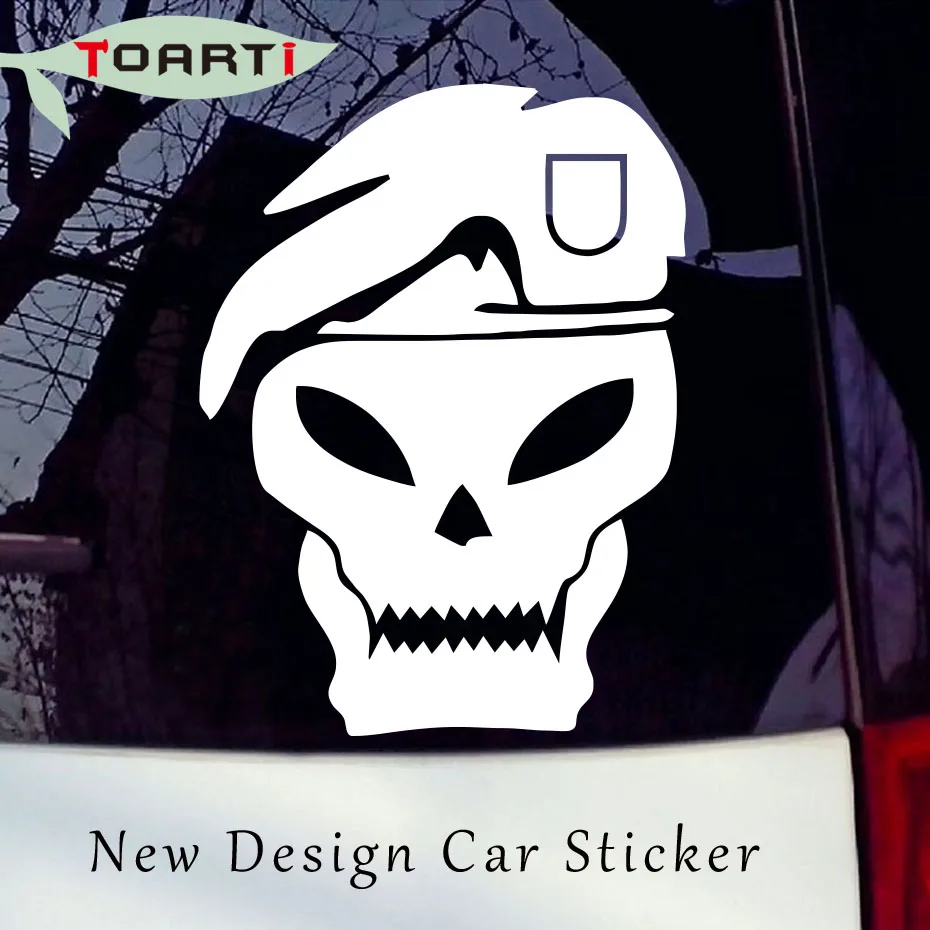 

13.3*17.8 CM Call Duty Skull Vinyl Car Sticker Funny Car Window Bumper Laptop Art Decal Pirvate Ship Skull Design Car Styling