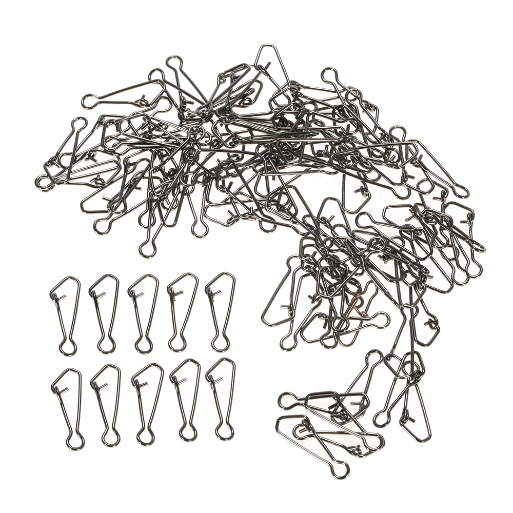 100 шт./лот рыболовный крючок оснастки ссылки рыболовные оснастки поворотный крюк соединительная линия Карп рыболовные снасти - Цвет: size S