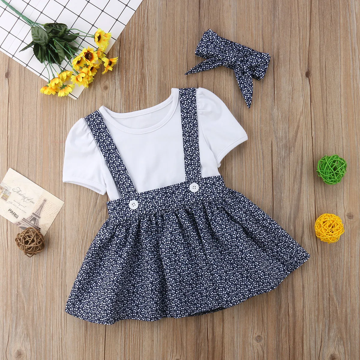 Детские топы с короткими рукавами для маленьких девочек; платье-пачка с цветочным принтом; юбка; праздничная одежда; Великобритания