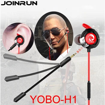 

Joinrun H1 Earphone Headset Gamer Dynamic Driver Unit In-ear Bass Stereo Sports Earphones with MIC For game