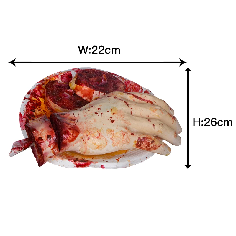 Хэллоуин бутафория для Хэллоуина Кровавая рука дом с привидениями вечерние украшения страшные поддельные руки в тарелке Хэллоуин Поставки