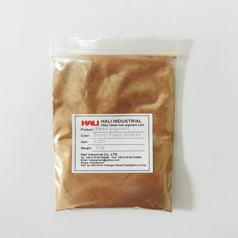 

pearl pigment,pearlescent pigment,mica powder pigment,effect pigment,item:5301,color:super flash bronze,20g a lot,free shipping.