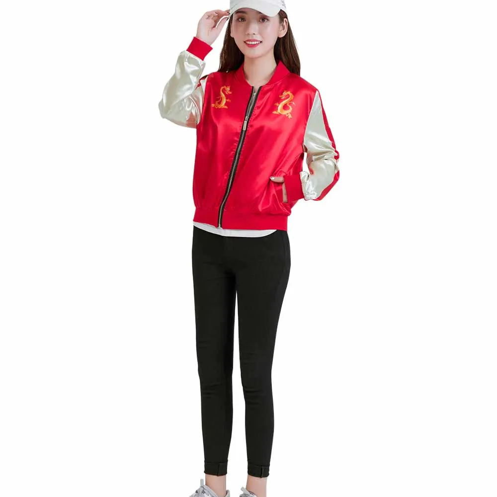 Wreck It Ralph 2 Costume Princess Mulan Jacket Movie Ralph Breaks The Internet Mulan Mushu Dragon Cosplay Halloween Women Coat