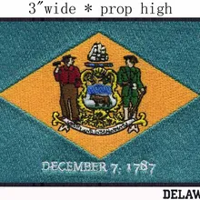 Флаг Делавэра " Широкая вышивка патч для пользовательского флага/ткань с вышитым цветком/два человека