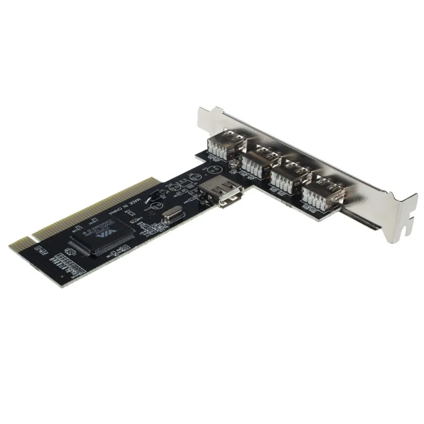 

Best Price USB 2.0 4 Port 480Mbps High Speed VIA HUB PCI Controller Card Adapter