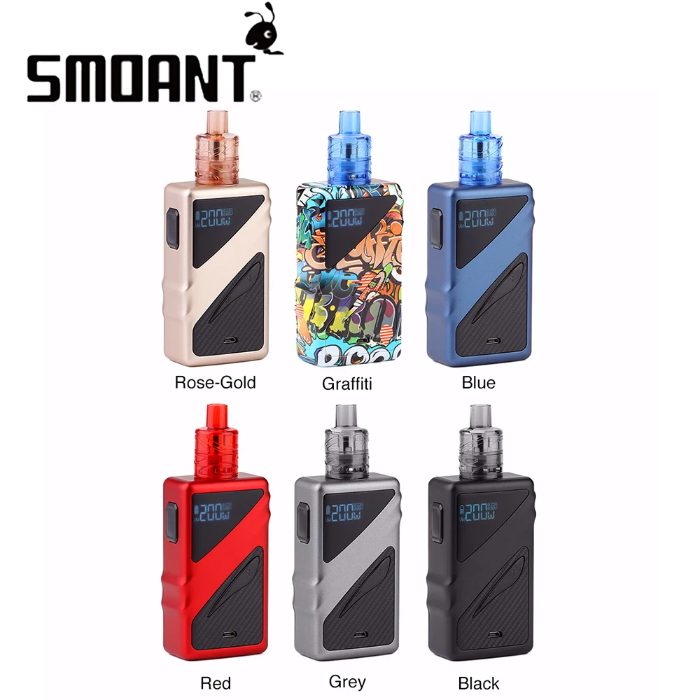 Оригинальный набор Smoant Taggerz 200 Вт TC бак для объемом 2 мл OLED экран 0 96 дюйма легко