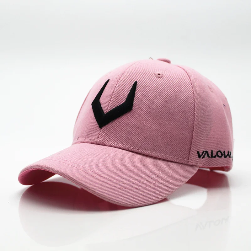 pink and white baseball cap