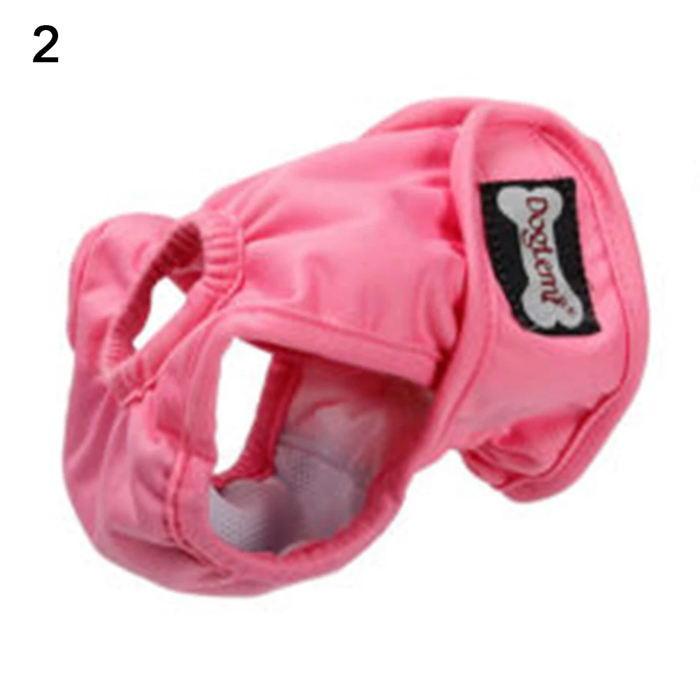 Женские физиологические брюки для собак многоразовые моющиеся штаны для домашних животных гигиенические подгузники - Цвет: Розовый