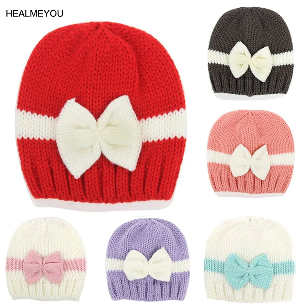 New Cute Baby Kids Girls Toddler Winter Warm Knitted Crochet Beanie Hat