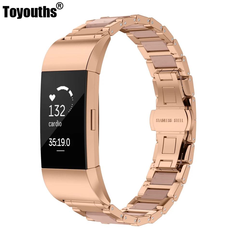 

Fashion Bands Premium Stainless Steel Watch Band Strap High Quality Fitbit Charge 2 Smart Fitness Watch Replacement Strap