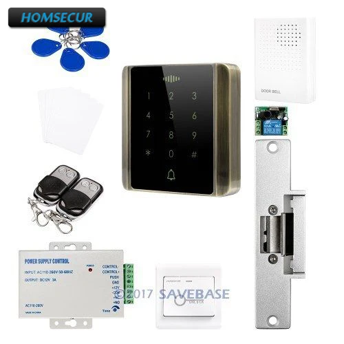 

HOMSECUR Waterproof Anti-Vandal 13.56Mhz IC Metal Access Control System with Touch Keypad