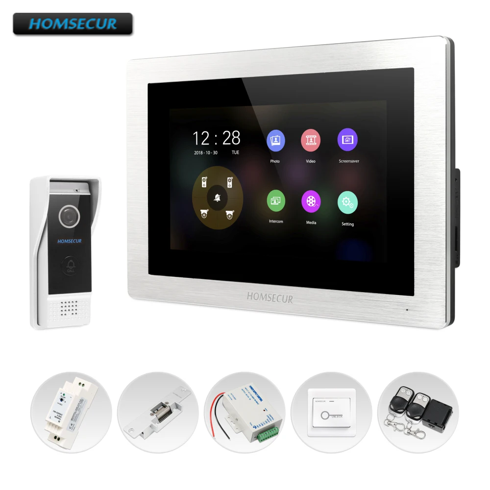 

HOMSECUR 7" AHD Video&Audio Home Intercom with UI Interface for House/Flat for Apartment BC031HD-B+BM714HD-S