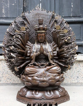 

24'' China Tibet Thousand Hands Kwan-yin Avalokitesvara Buddha Bronze Statue #1