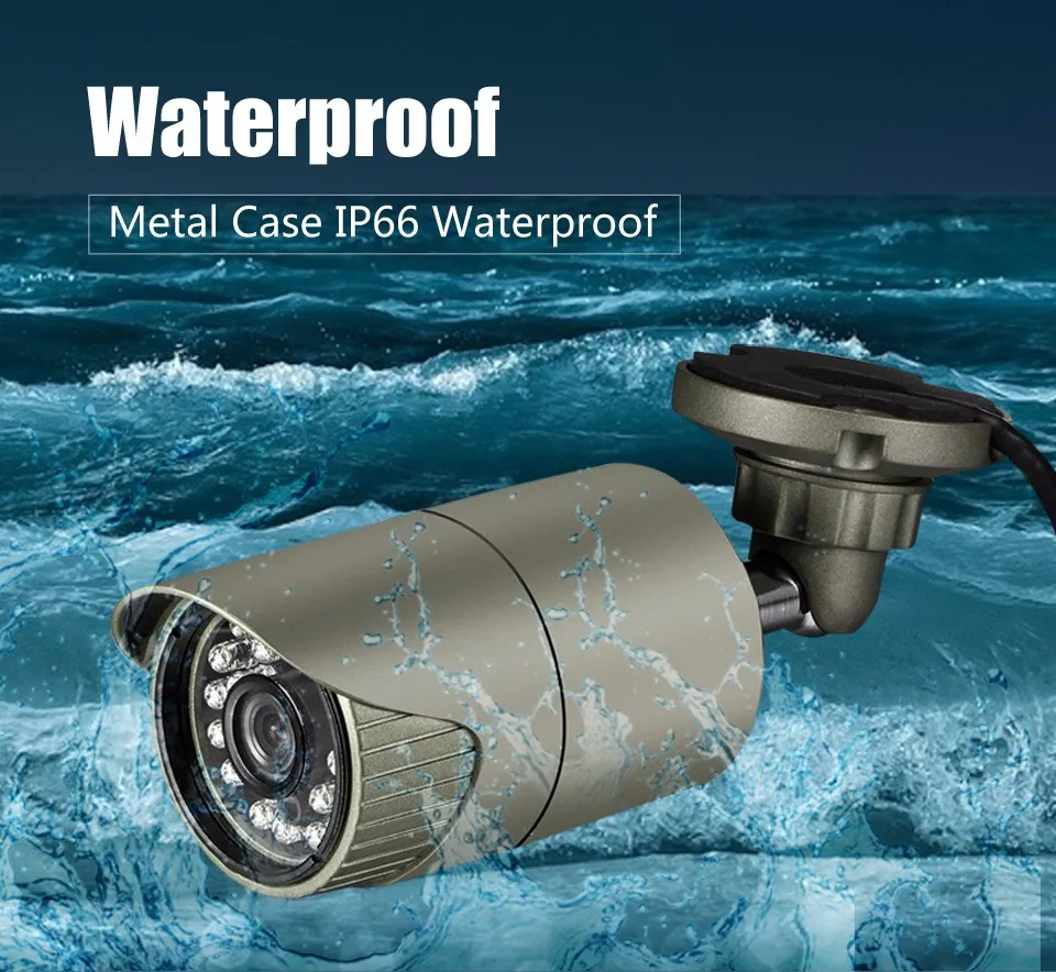 

H.265 IP Camera 2MP 3MP 4MP Waterproof CCTV Camera P2P Motion Detection Email Alert ONVIF DC 12V 48V PoE