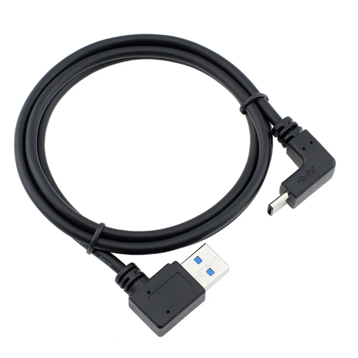 

CYDZ USB-C USB 3.1 Up & Down Angled to 90 Degree Right Angled A Male Data Cable for Tablet & Cell Phone