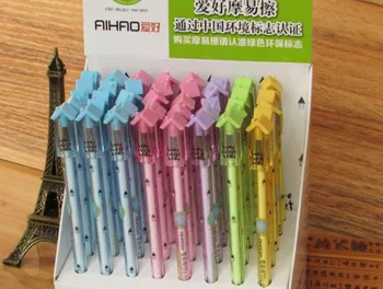 

korea house Erasable gel pen cartoon stationery prize promotion gift kawaii office writing pen 82811 blue needle pen 40pc/lot
