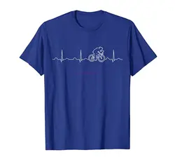 Возьмите бренд для мужчин рубашка Велоспорт футболка с принтом сердцебиения Забавные милые Велосипедный спорт велосипед Rider подарок
