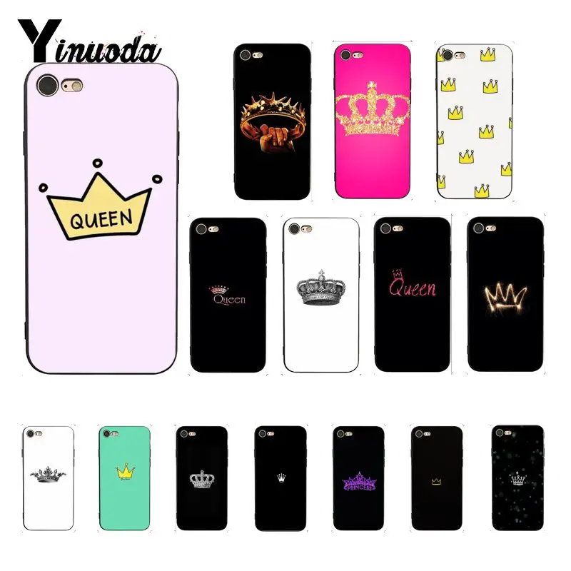 

Yinuoda Princess Crown Coque Shell Phone Case for iPhone 5 5Sx 6 7 7plus 8 8Plus X XS MAX XR 10 Case Fundas Capa