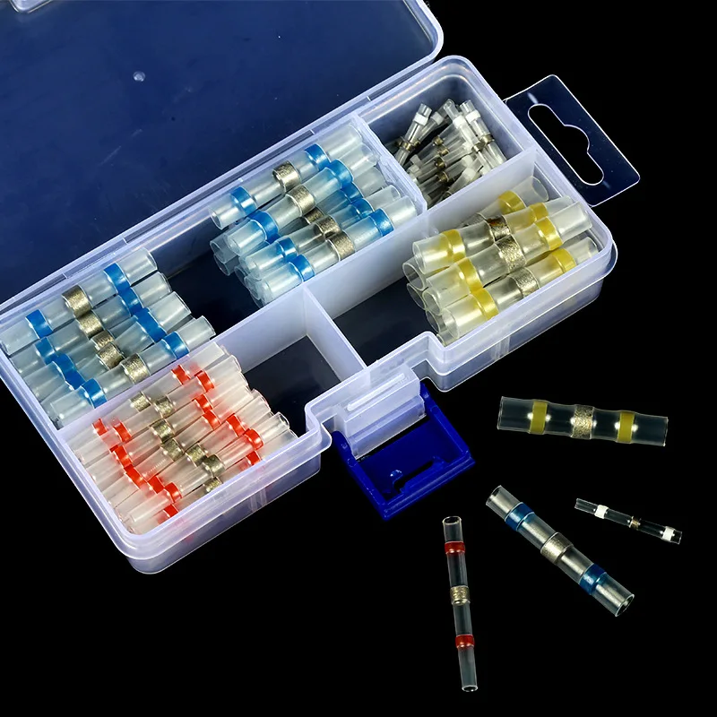 

50/100Pcs Set Heat Shrink Waterproof Seal Solder Wire Connectors Fast Butt Terminals Terminator Electrical Electrician SST