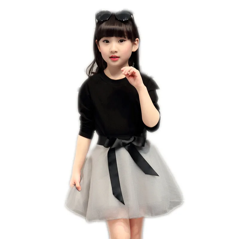 

Teenage Girls Clothing Sets Tutu Skirt Set 2 pcs 2018 Spring Fall Kids Clothes Sets for Children Long Sleeve T-shirt+Skirt Q148