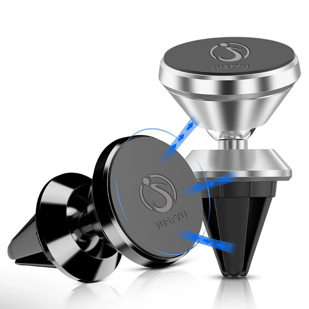 

JUSFYU High Quality Universal Car Holder 360 Degree Magnetic Car Phone Holder GPS Stand Air Vent Magnet Mount For iPhone X XR XS