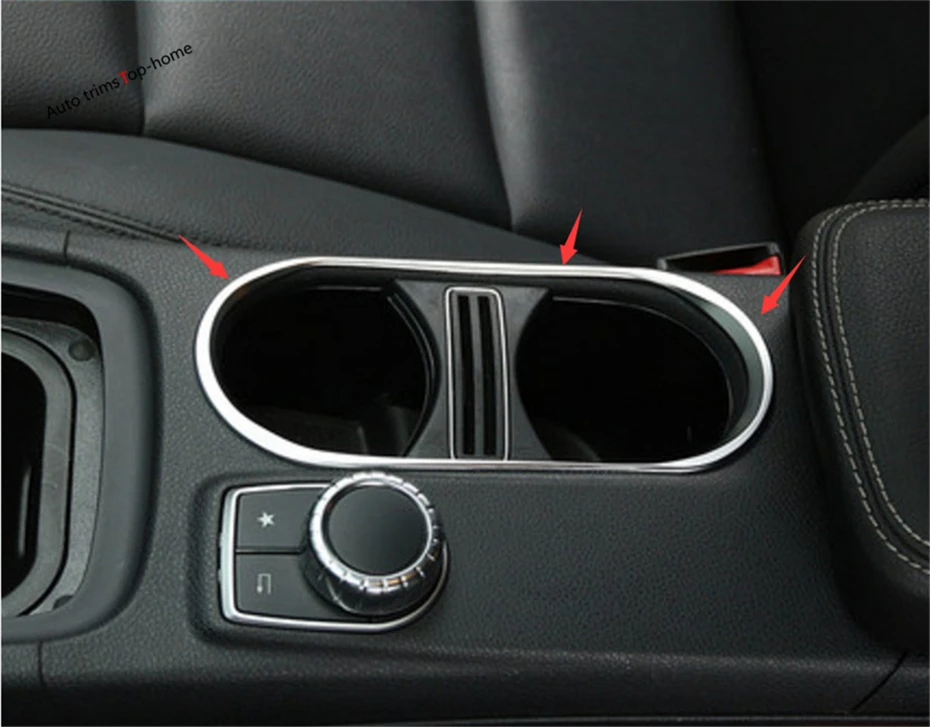 Us 14 16 40 Off Yimaautotrims Interior For Mercedes Benz Cla 200 220 W117 2014 2017 Matte Central Control Water Cup Holder Frame Cover Trim In