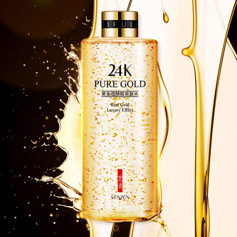 24K gold nicotinamide Toner moisturizing moisturizing shrink pores moisturizing water skin care products