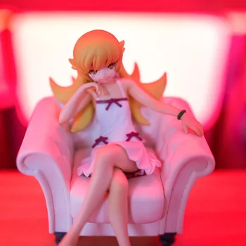 

1 piece 12cm Retail Anime Monogatari Bakemonogatari Oshino Shinobu Painted PVC Action Figure Collection Model Toy for Gift