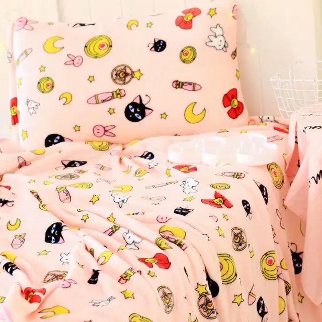 

IVYYE Sailor Moon Luna Anime Plush Stuff Accessories plushdoll Stuffed Fluffy Warm Soft Toy Blanket Bed Throw Blankets NEW