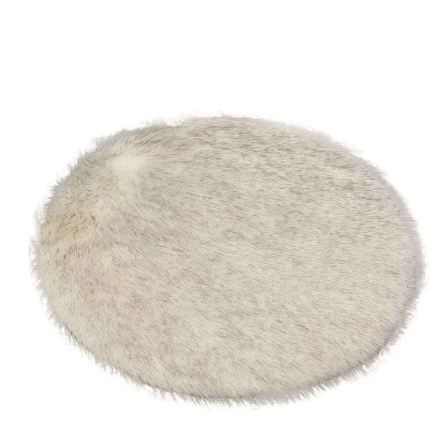 Fluffy Round Rug Carpets Floor Rug for Living room Bedroom Mats Dining Home Decor Table Hallway Artificial Wool Washable Carpet