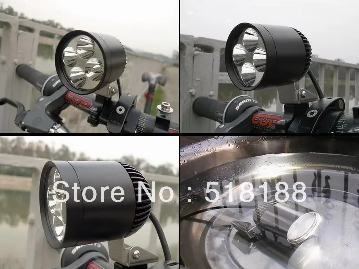 

LDDCZENGHUITEC 1set Moto LED Work Spot Light 20W 3000 Lumen 4* LED Chip XML T6 4T6 LED Motorcycle Driving Light 12V-16VDC