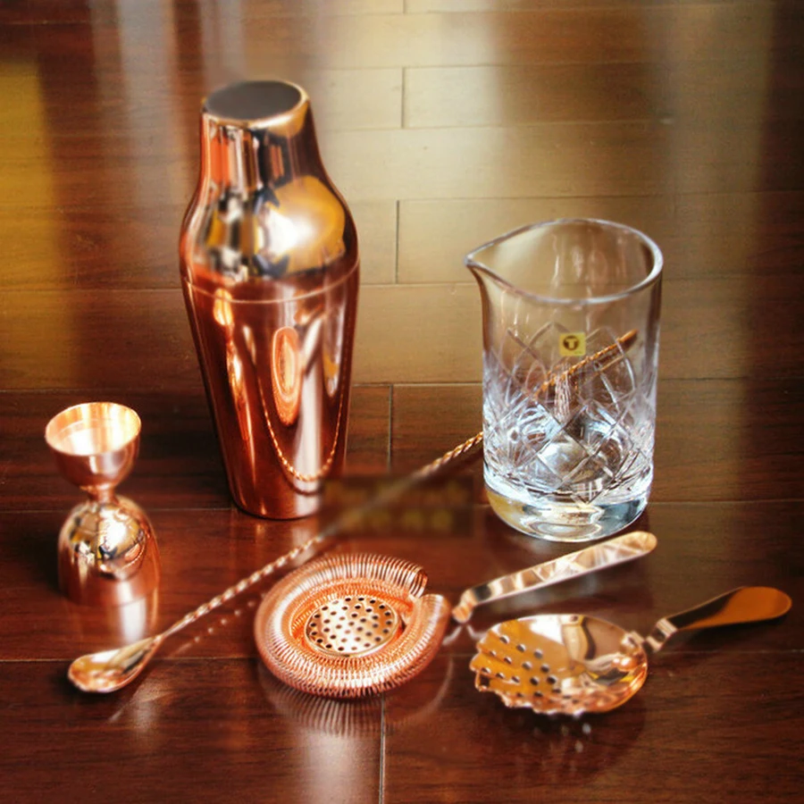 Rose Gold Cocktail Shaker 700ml Rose Gold Recipe Stainless Steel