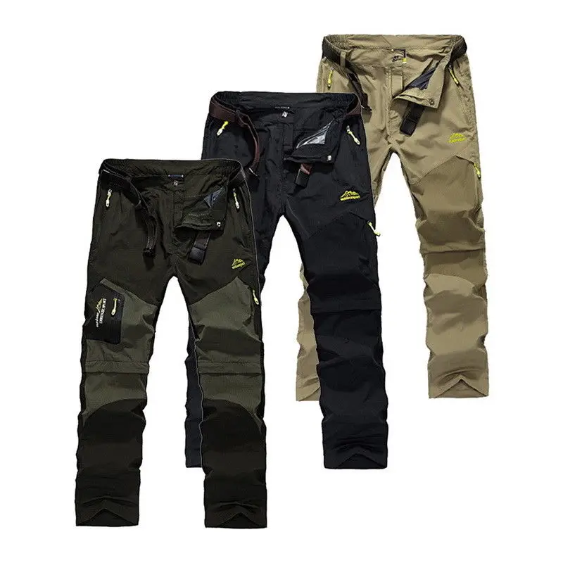 2019 nueva llegada de senderismo al aire libre Pantalones de deporte 2 en 1 de senderismo de montaña escalada pesca Pantalones de secado rápido