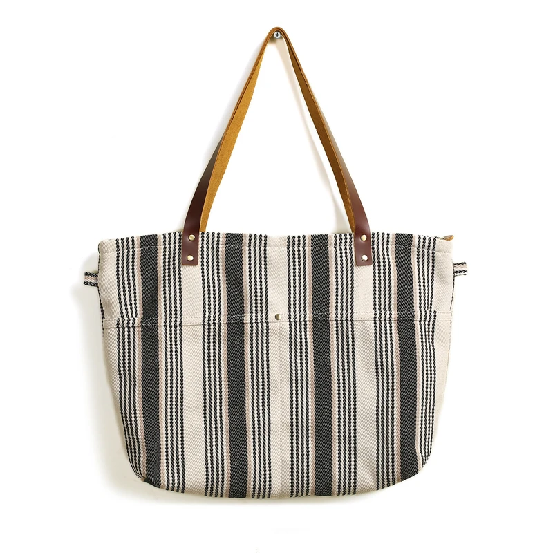 

ROCKCOW Canvas Tote Casual Bags Large Capacity Foldable Grocery Bags Supermarket Shopping Bag Travel Handbag