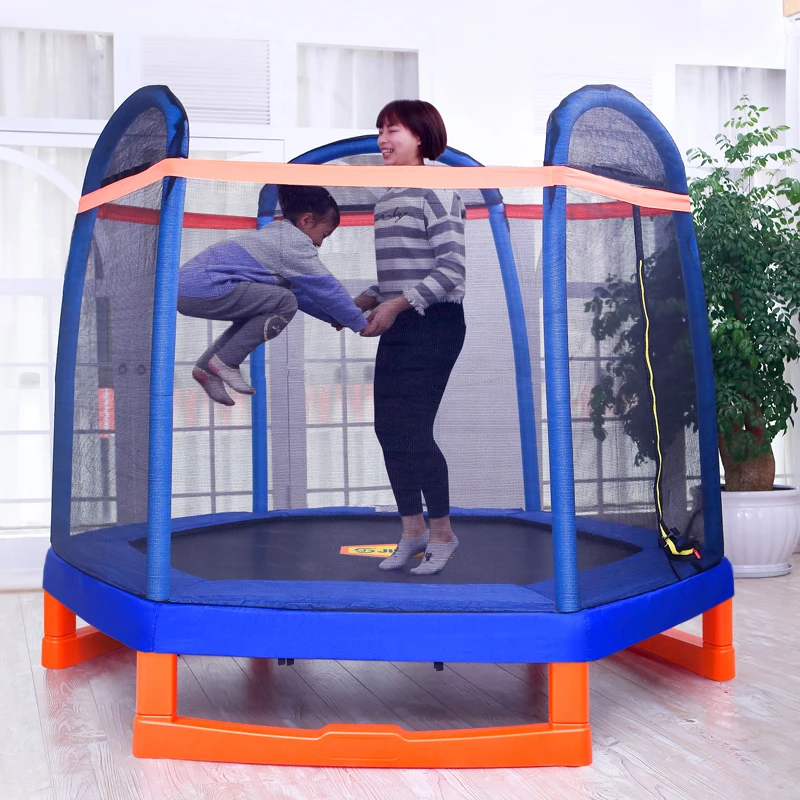7 Feet Spring Trampoline Jump Bed With Safety Net, 2.2meter trampoline