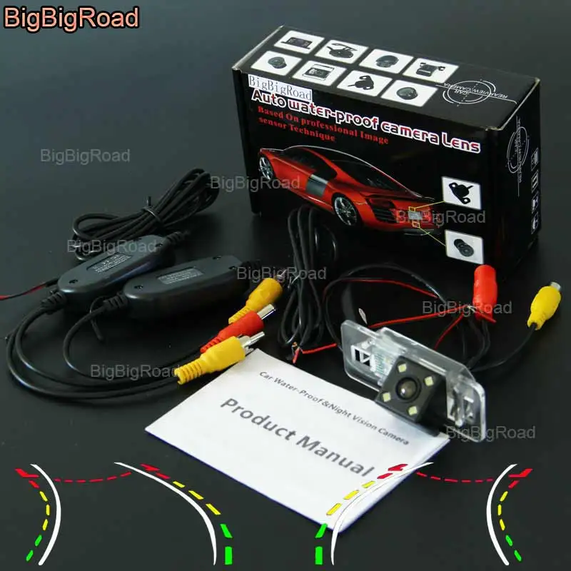 BigBigRoad Car Intelligent Dynamic Track Backup Parking Rear View Camera For Mini cooper R50 R52 R53 R56 2001--2008