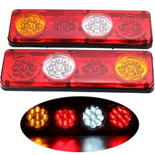 1 Pair 36LED Auto Posteriore Luci di Coda di Arresto Luce di Segnale di Girata Lampada di Retrovisione Revese per 12 V 24 V Camion Rimorchio camion Van