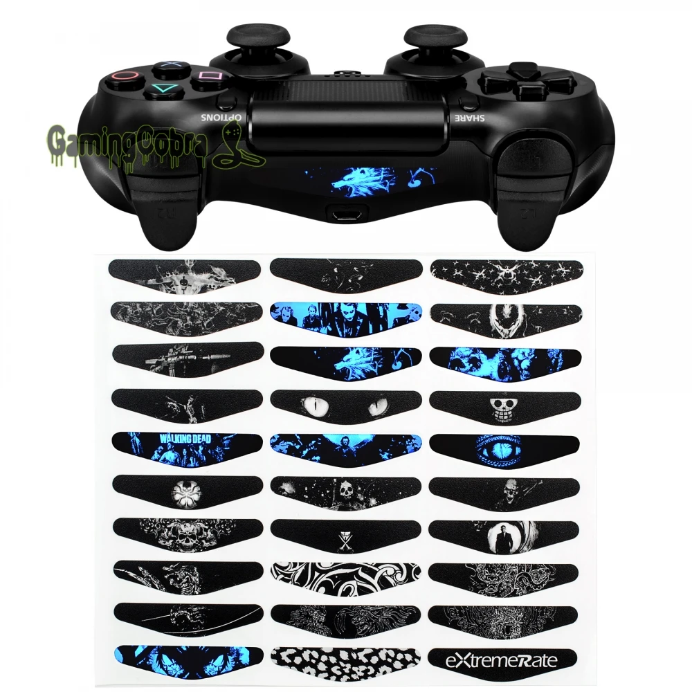

30 PCS Sticker for PS4 Slim Pro Game Controller LED Decal Lightbar Skin
