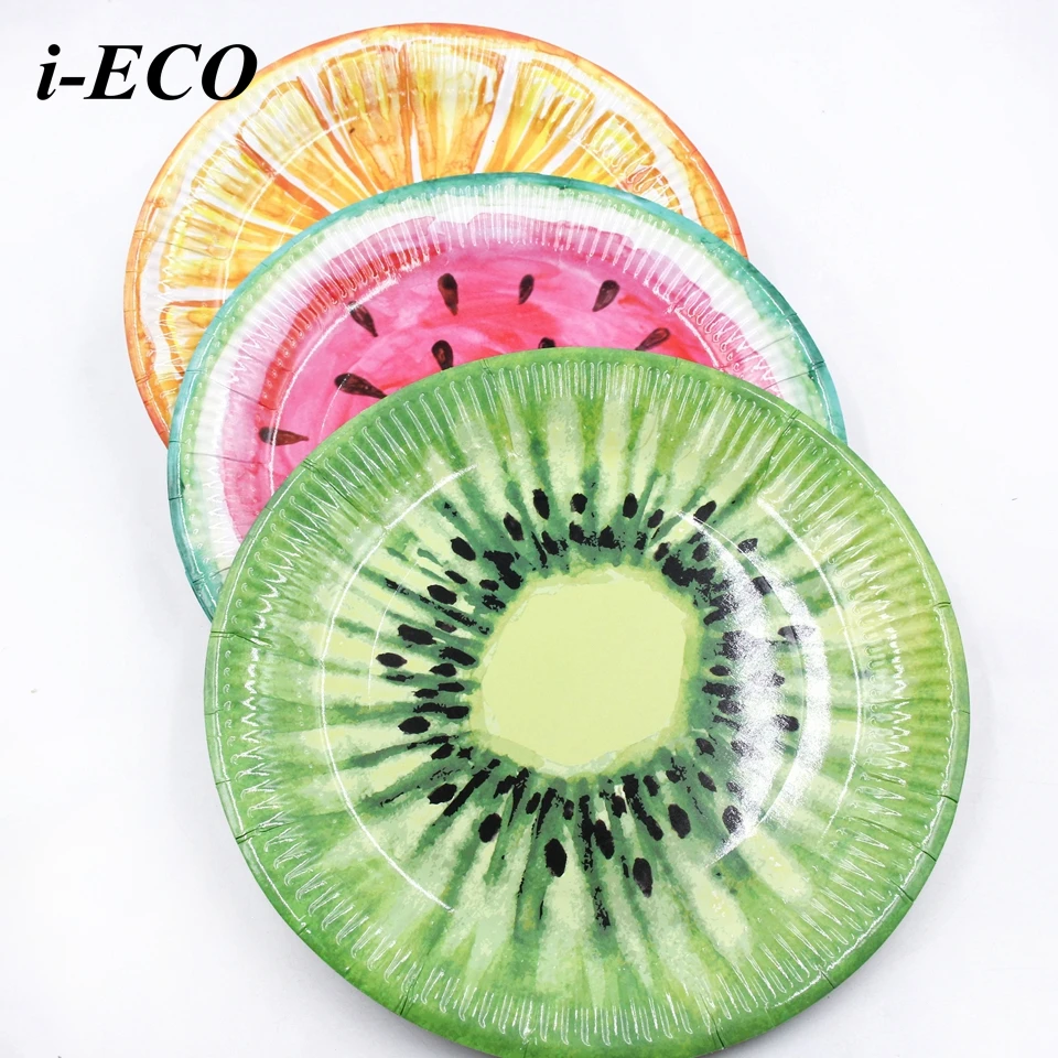 6pcs/lot High Quality Fruits Series Disposable Tableware Paper Plates