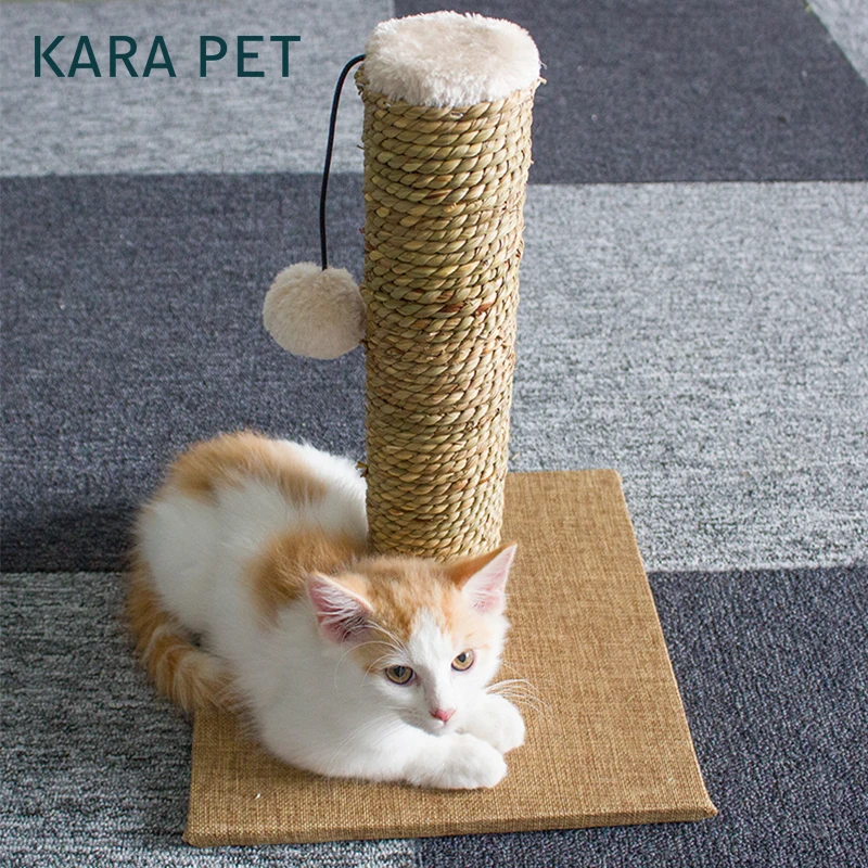 

Natural Seaweed Cat Scratcher Tree Climbing Toys Scratching Post Claws Pet Furniture for Cats