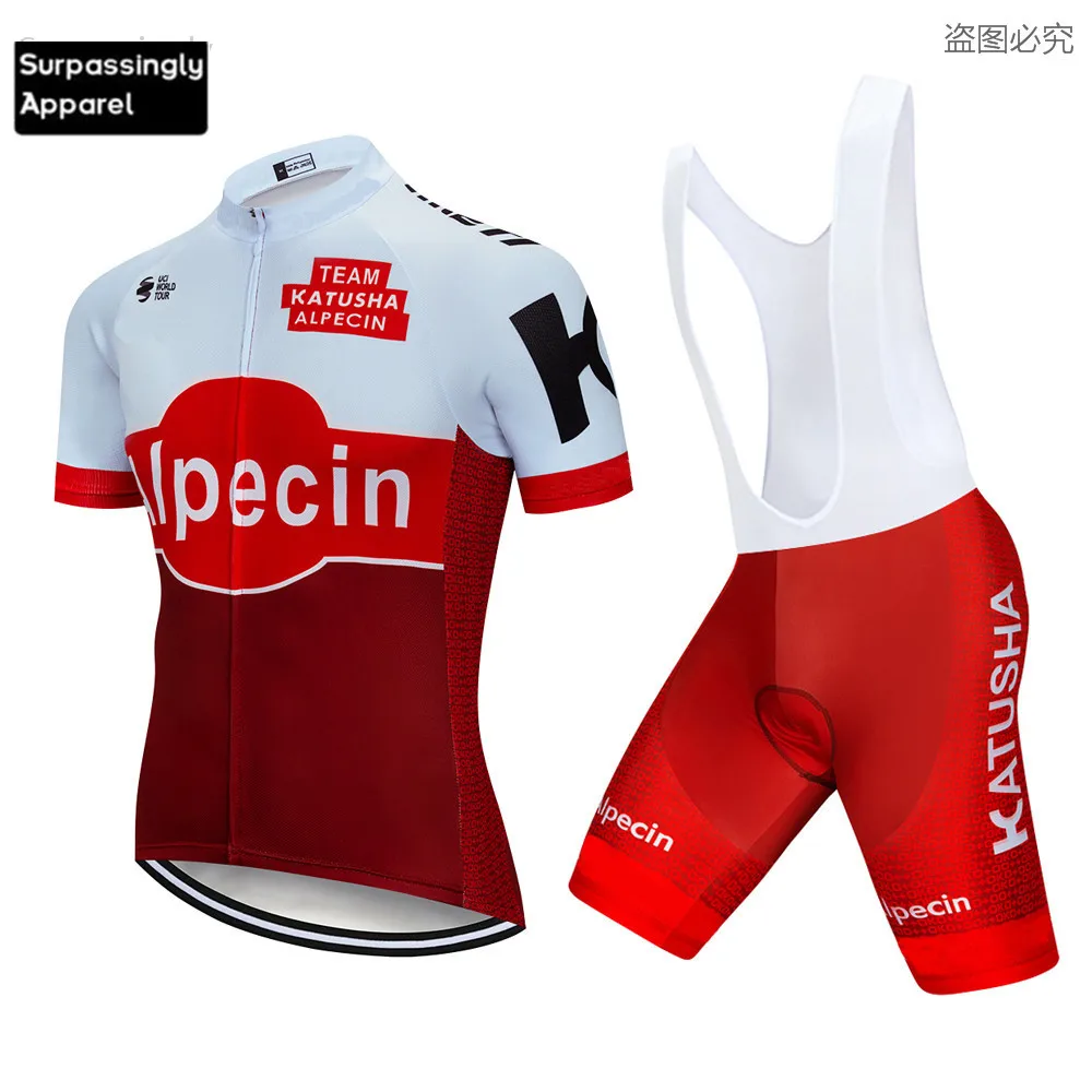 

KATUSHA Team Cycling Clothing Men's Sports Wear Racing Bicycle Cycling Jersey Short Sleeve Racing Bike Jersey MTB Cycling Sets